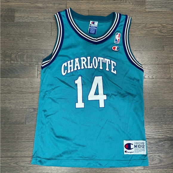 Vintage Charlotte Hornets Anthony Mason Champion Jersey - YOUTH Medium